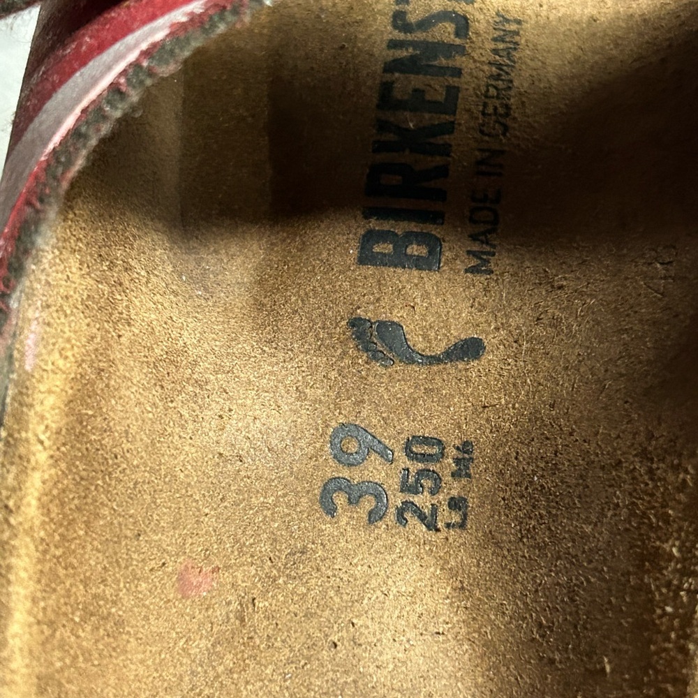 Birkenstock Deep Red Footbed Sandals - Picture 9 of 12